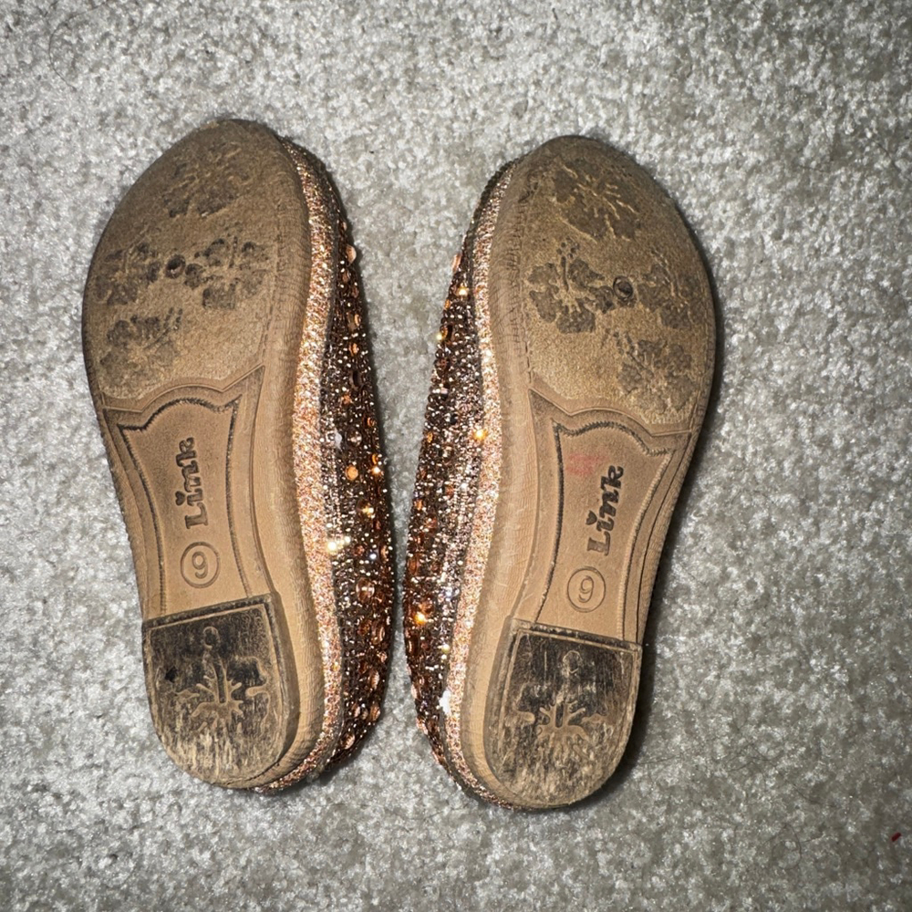 Toddle girls Sparkle Memory Foam Flats Size 9 - Picture 6 of 6